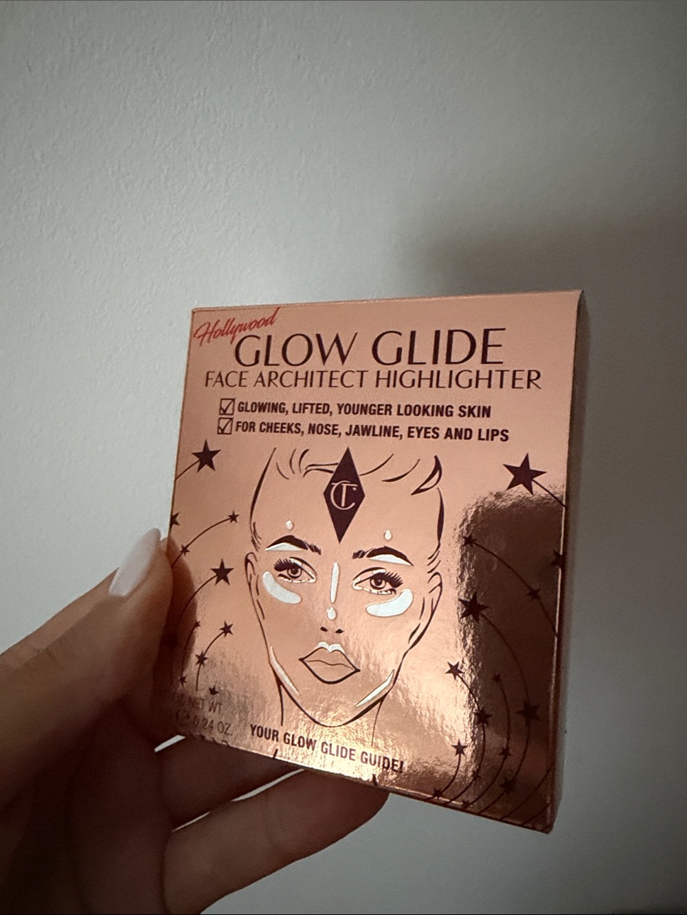 Charlotte Tilbury Glow Glide Face Architect Highlighter - Rose Gold Packaging